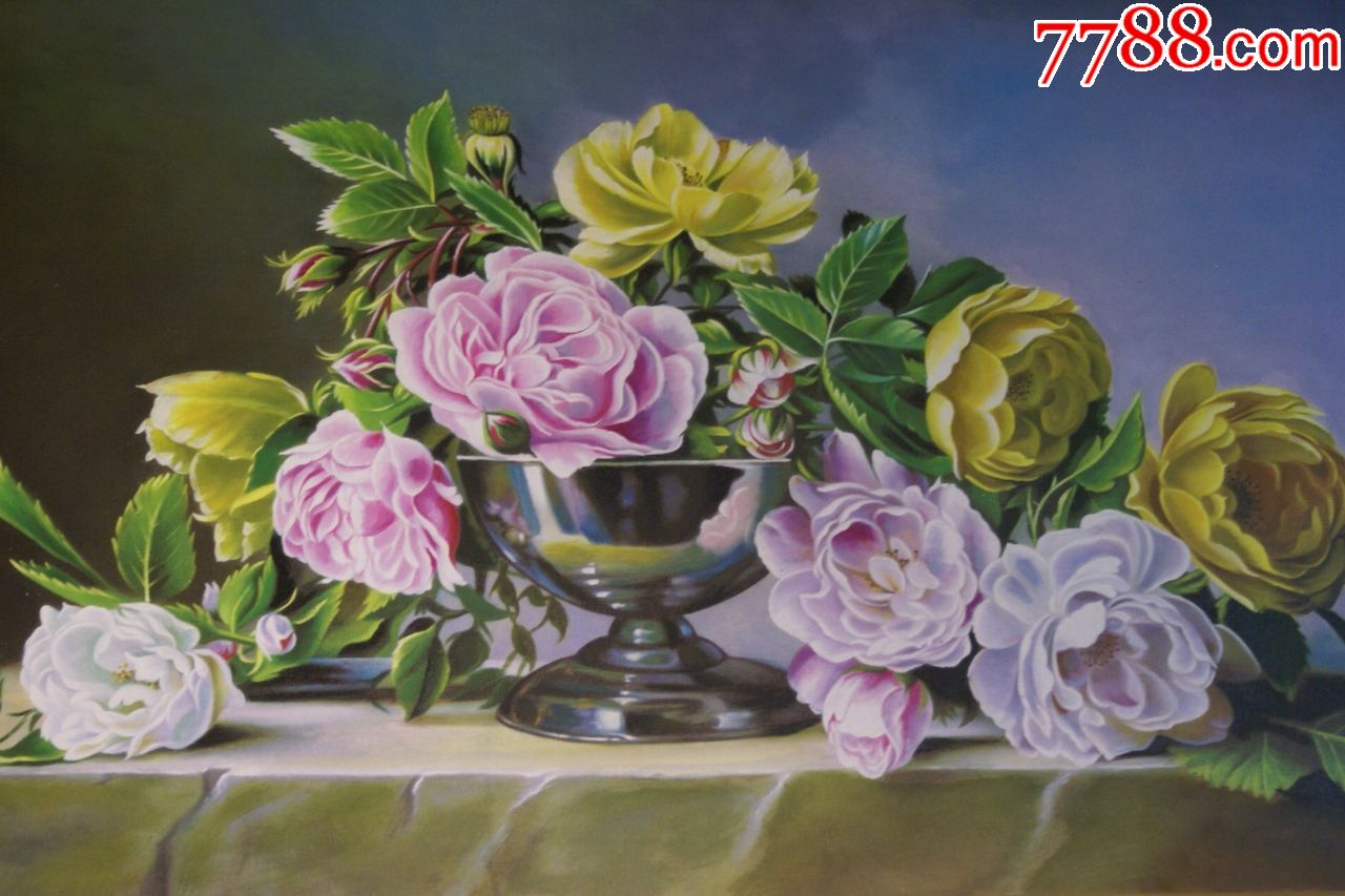 静物油画花纯手工绘画装饰画