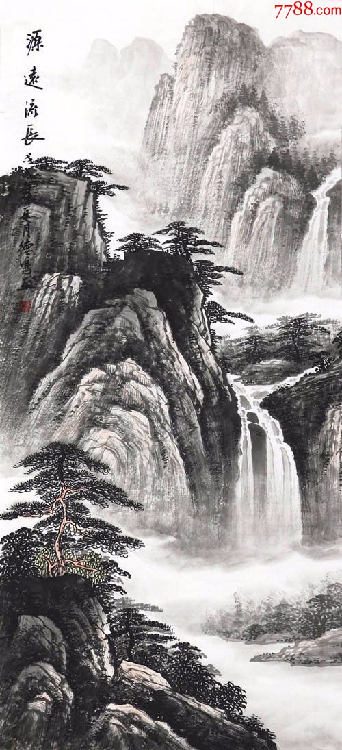 谢德明·三尺竖幅山水01