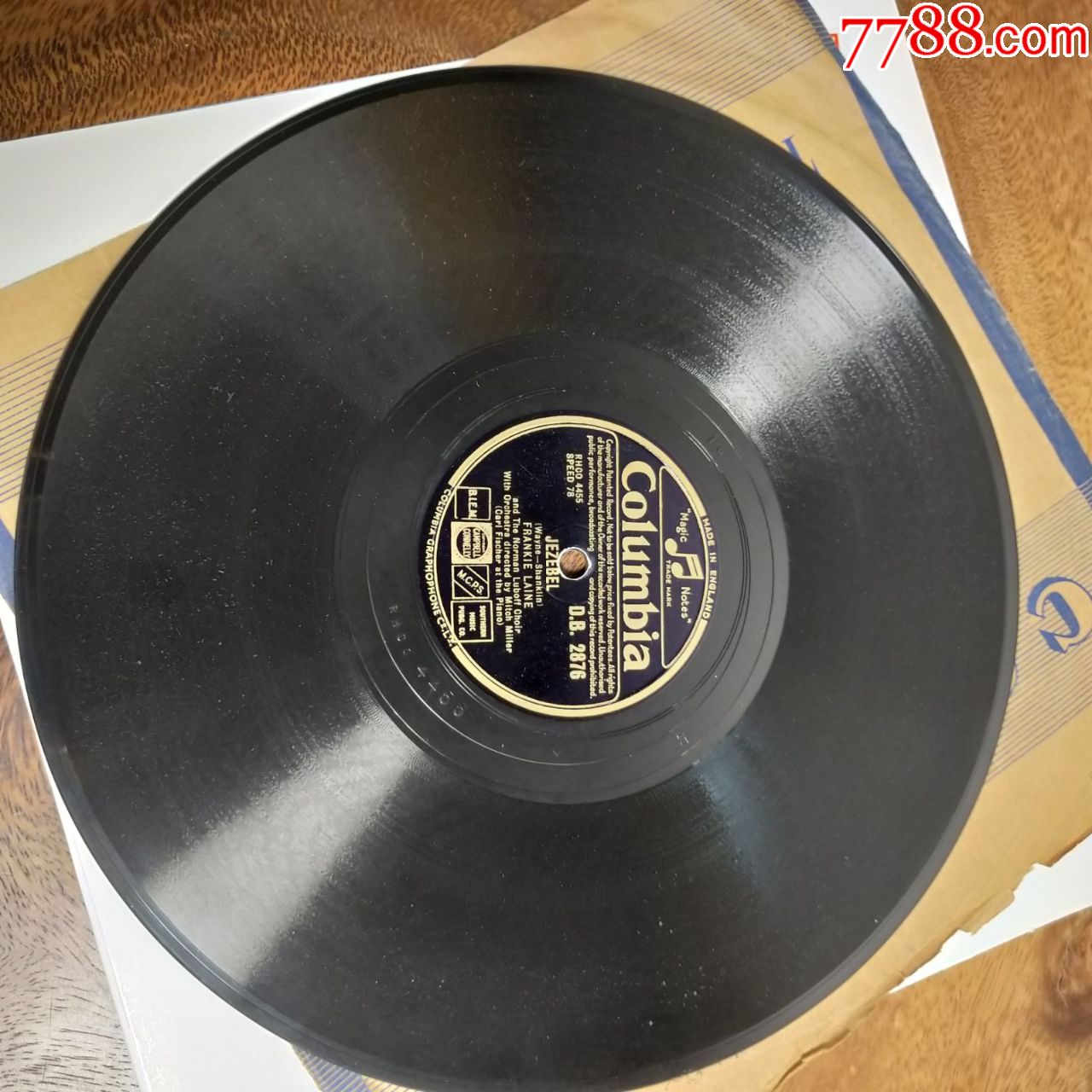 姚莉绝版老上海玫瑰玫瑰我爱你古董哥伦比亚78转老式黑胶唱片收藏