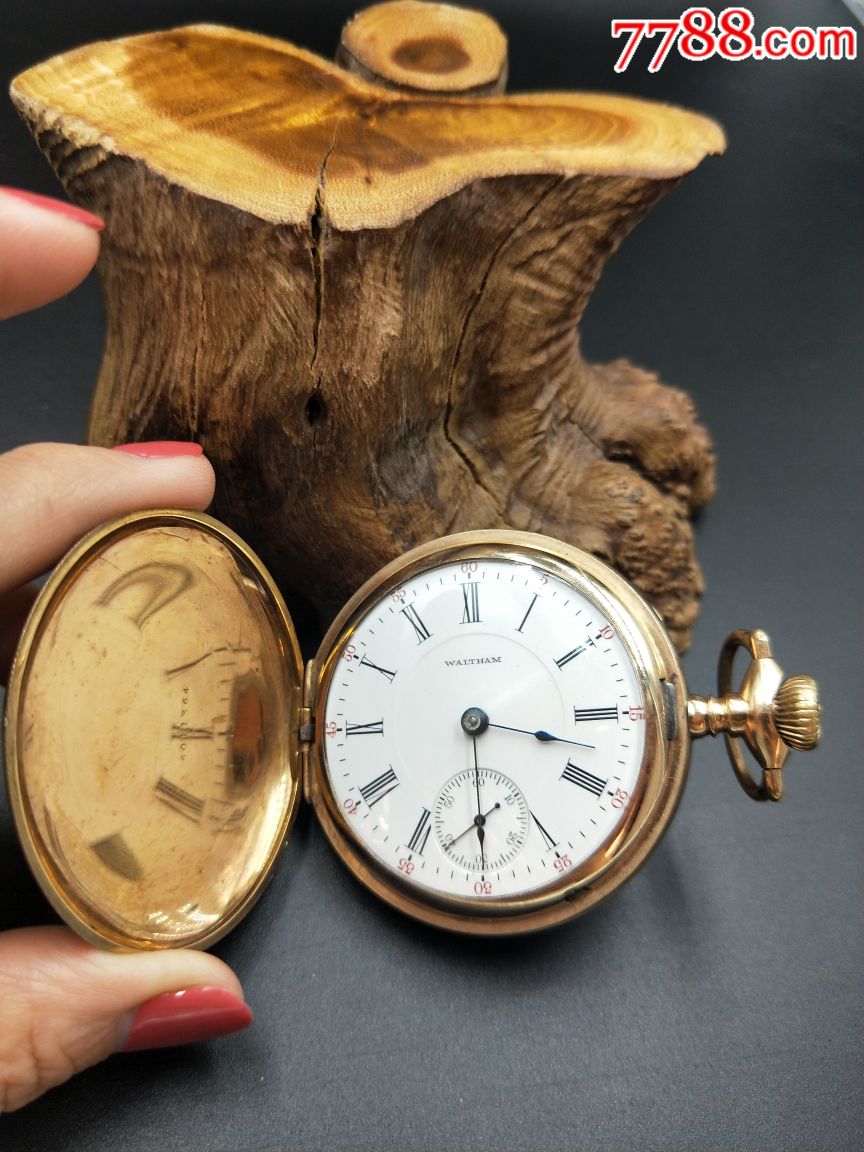 美国waltham华生17钻三开门怀表