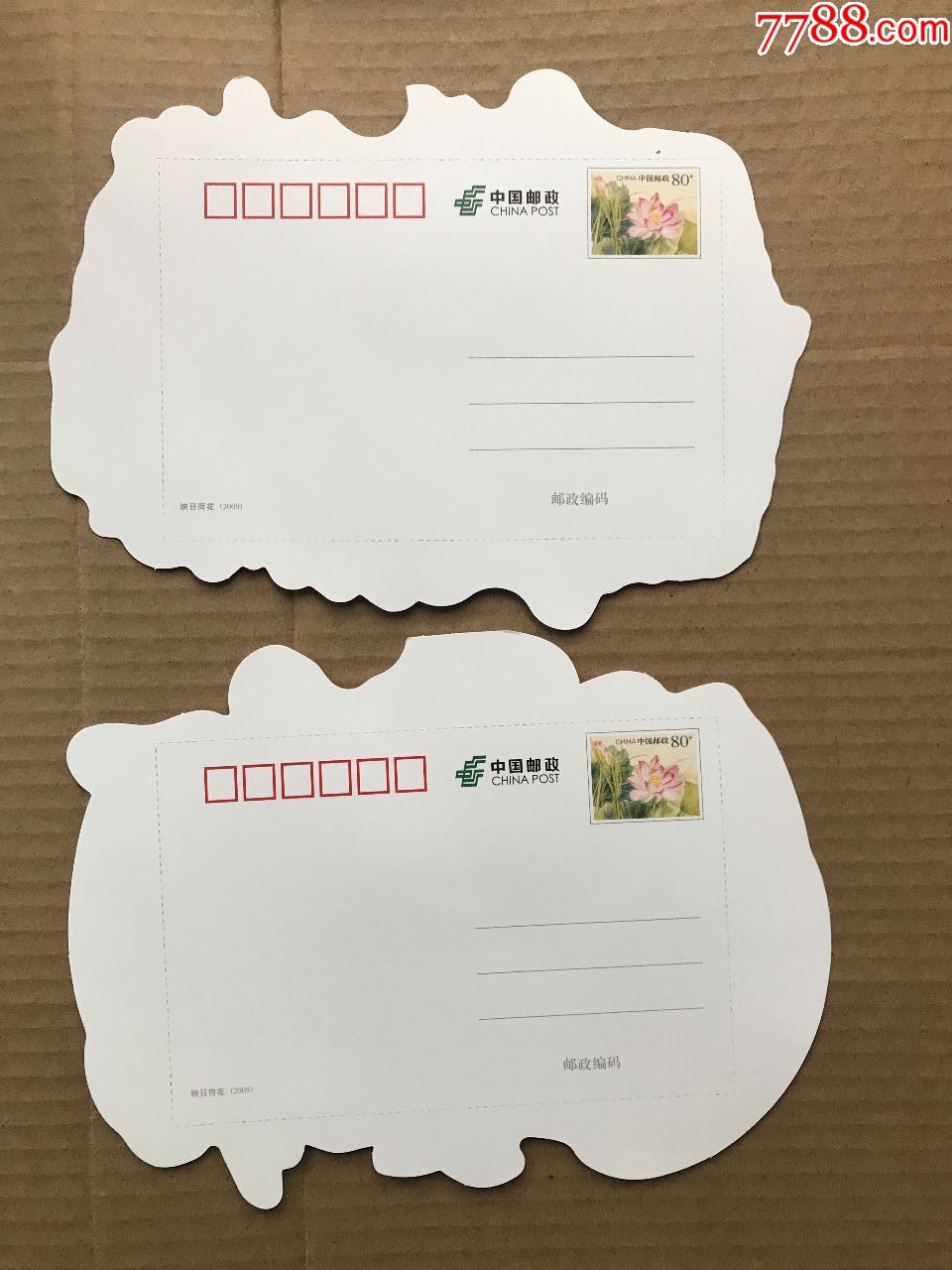 178套中华美食最绘吃(黄河篇)9枚套异型明信片(80分映日荷花图案)合售