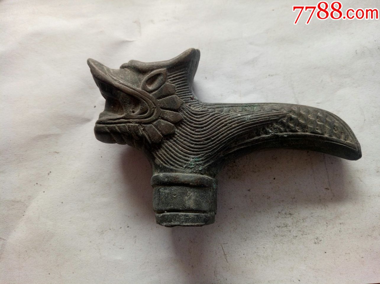 纯铜龙头拐杖头