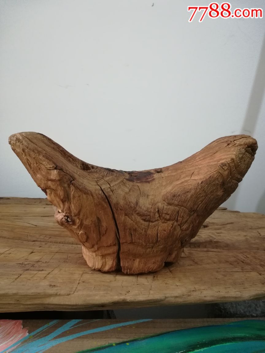 榆木元宝香炉-其他根雕/木雕-7788收藏