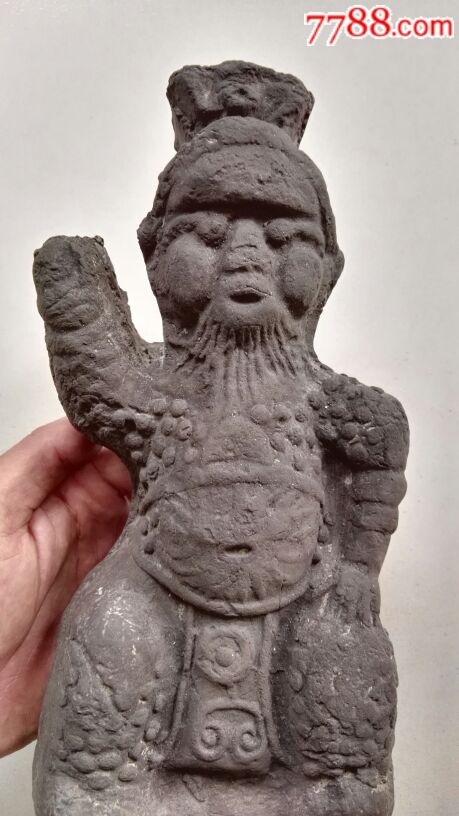 威武的清代砖雕"瓦将军"-石狮/石雕塑-7788工艺品