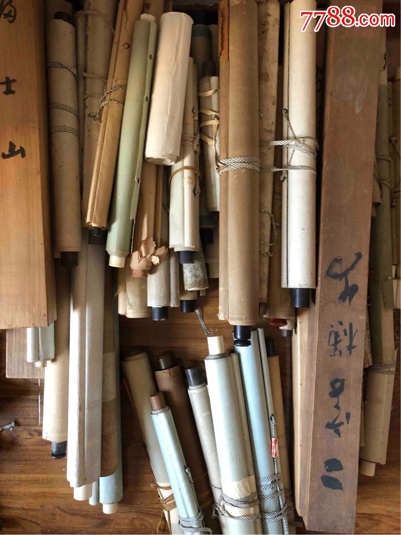 日本古董老字画回流山水画书法卷轴画绢本纸本绫本包邮