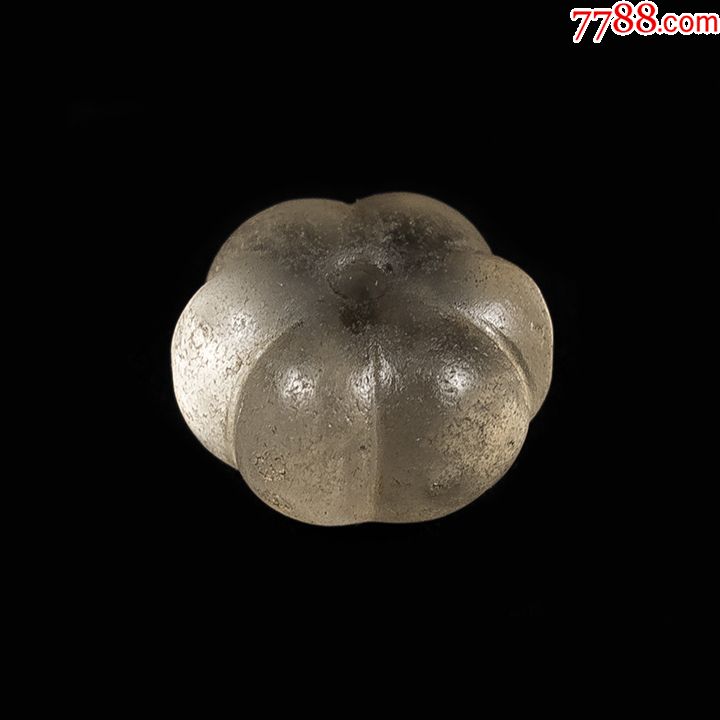 清代老白水晶瓜珠珠子顶珠佛珠念珠配饰配珠