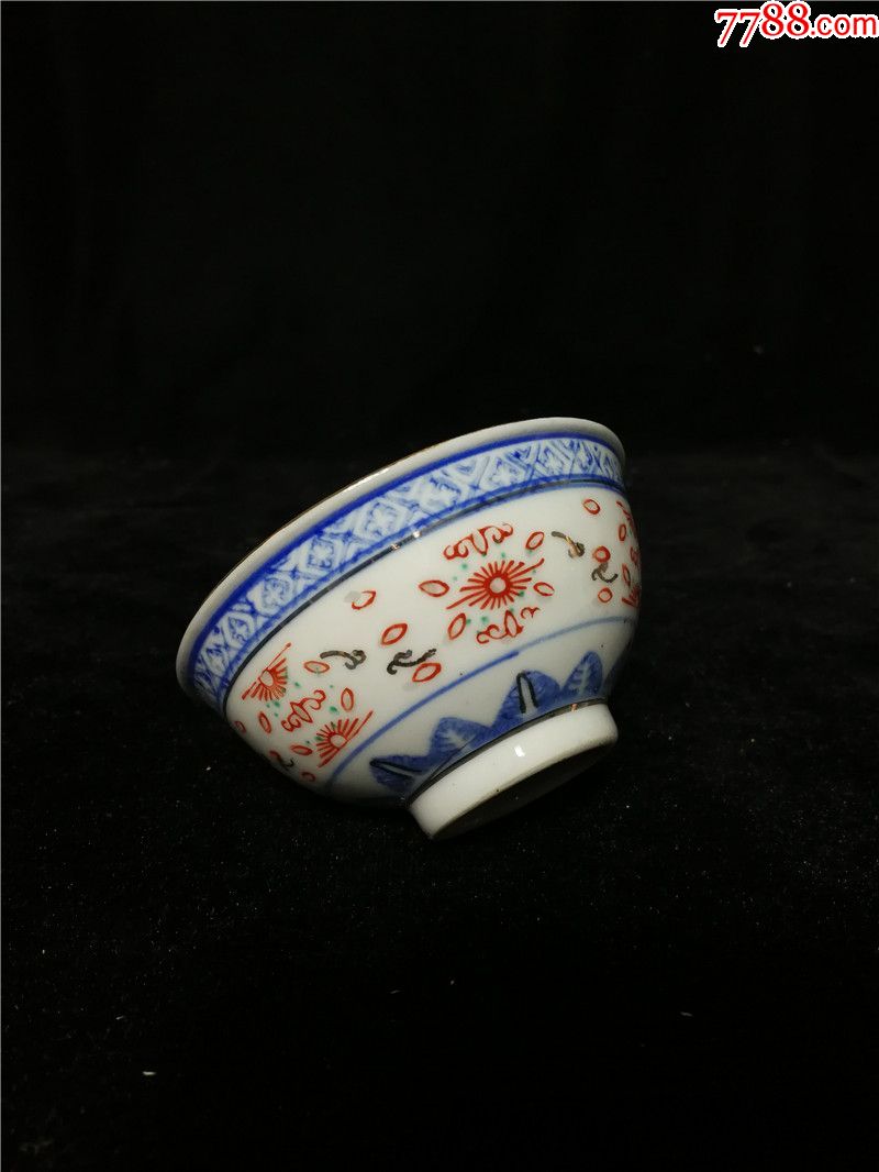 玩玉款青花玲珑茶盏一组10个一组