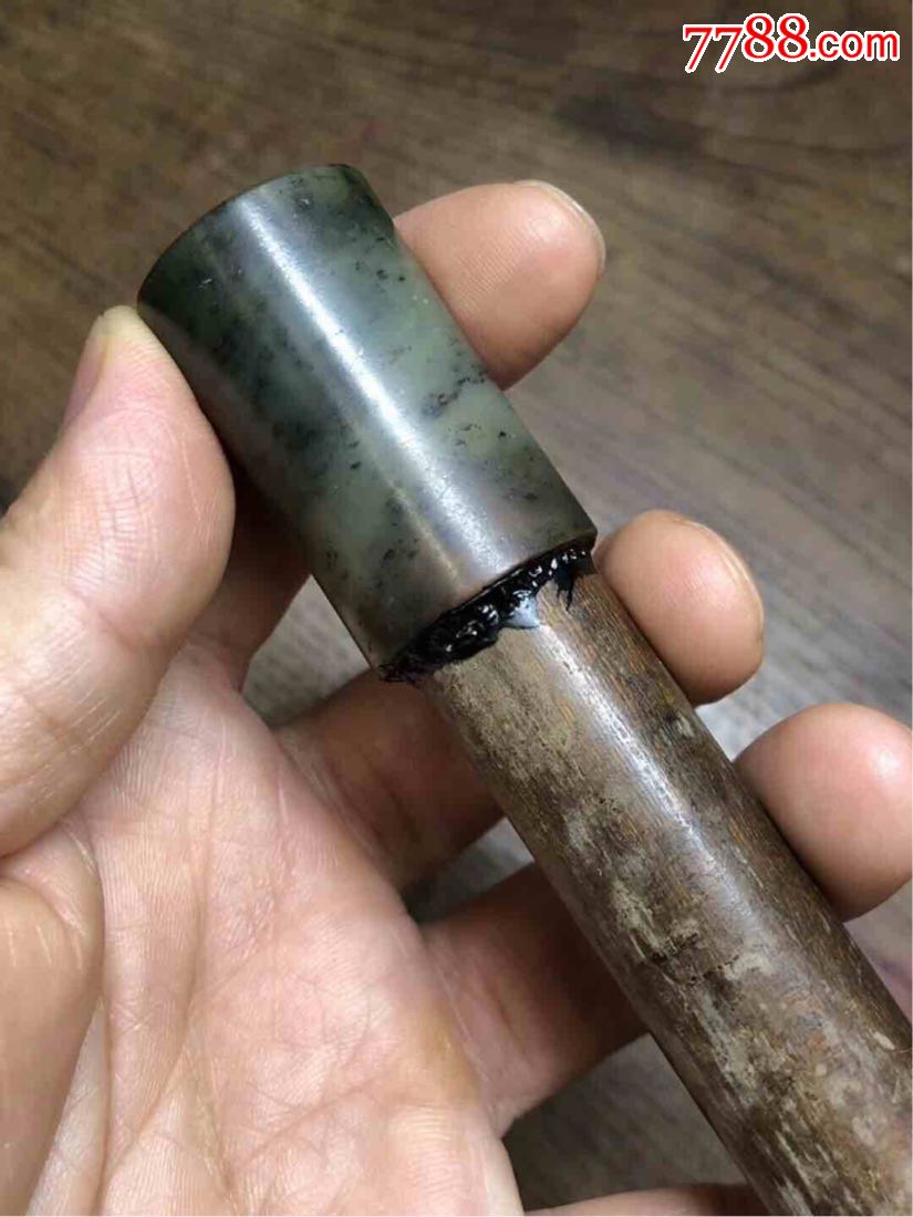 紫砂"大权在握"鸦片烟枪杆