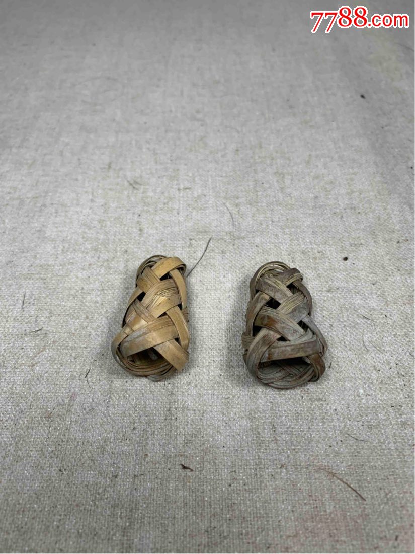 古董古玩收藏杂项近代竹套手指套农具农用工具竹制品竹编竹子编织