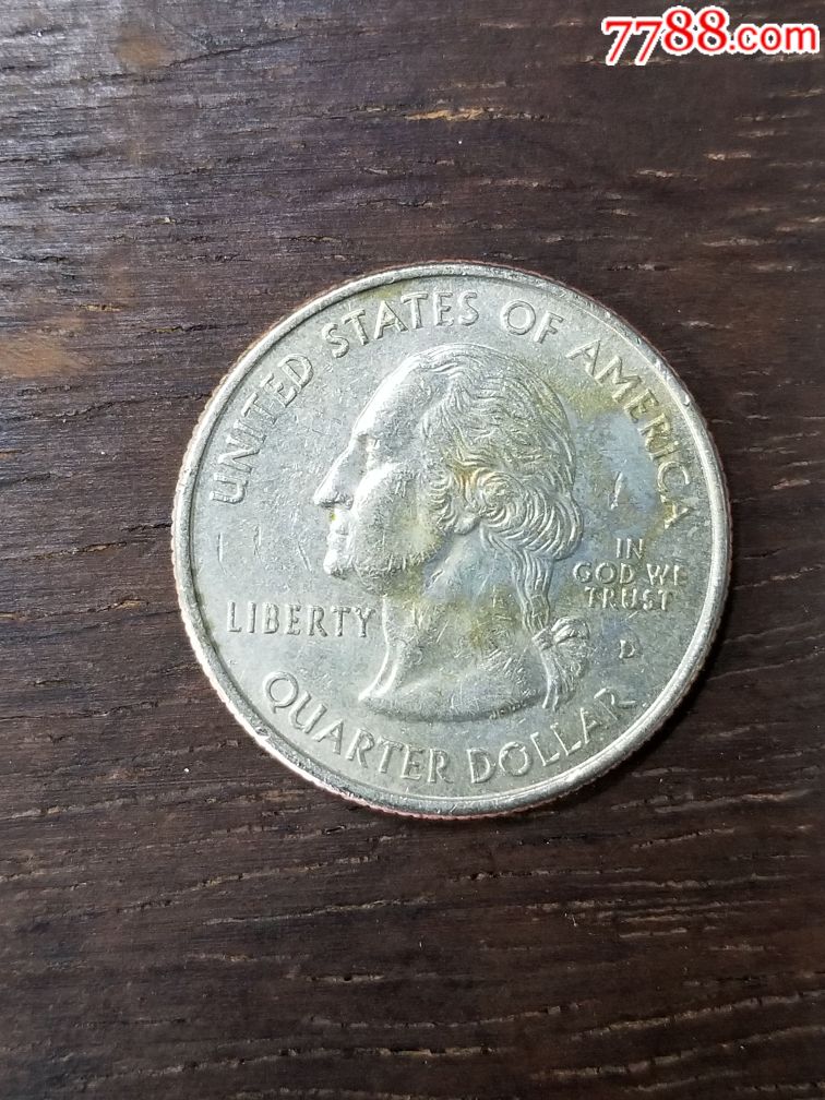 美国二十五美分硬币图片