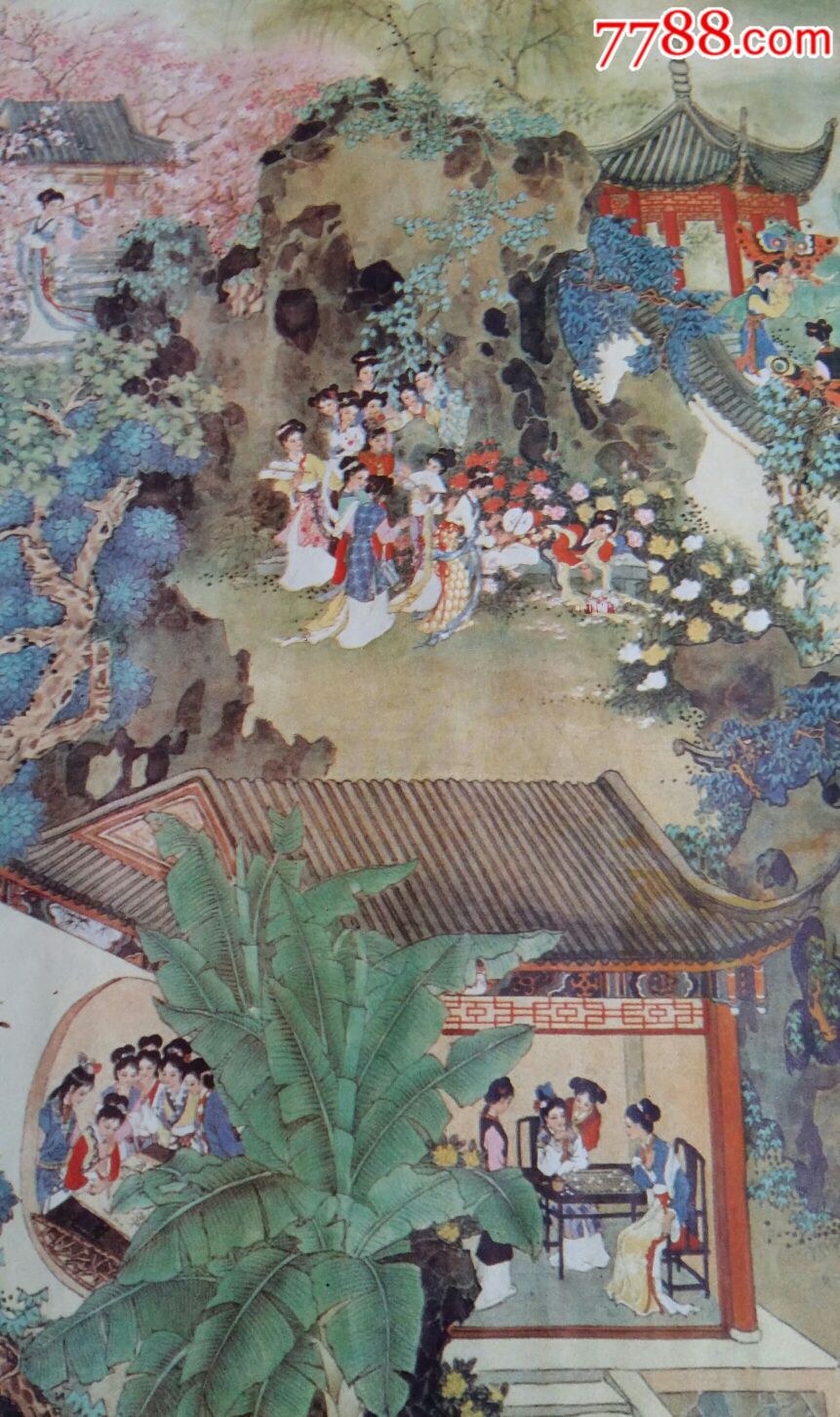 红楼群芳图《全景式工笔巨制,场面宏大,绘画俊秀飘逸,艺术的神韵尽收