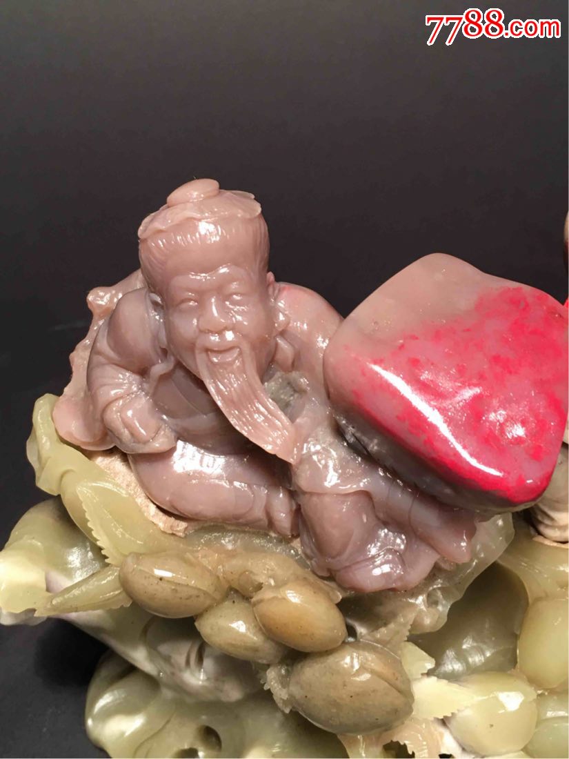 昌化鸡血石《刘关张》,昌化石,近现代,昌化鸡血石,雕件/摆件,人物类
