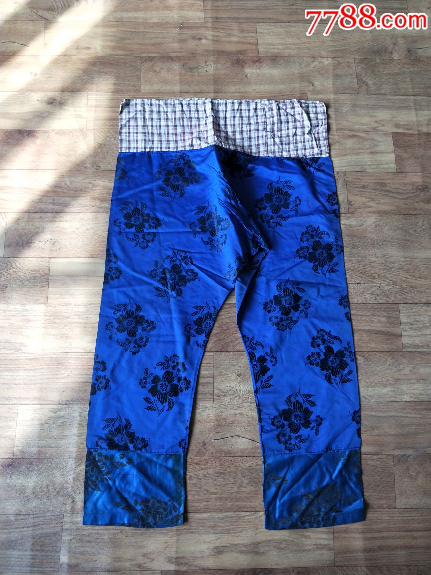 民国缎面缅裆裤.