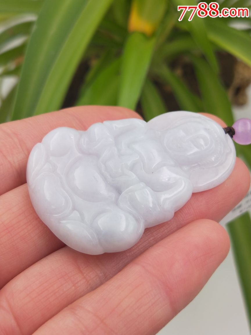 白糯翡翠观音挂件