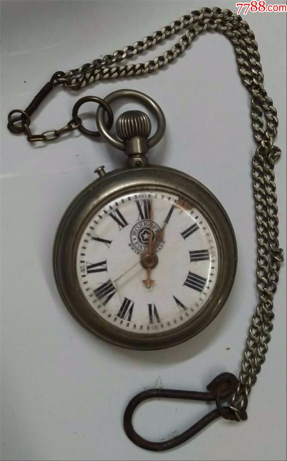 18*6年roskopf瑞士银壳老怀表