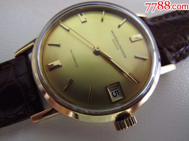 江诗丹顿18k实金双日内瓦印记全自动表
