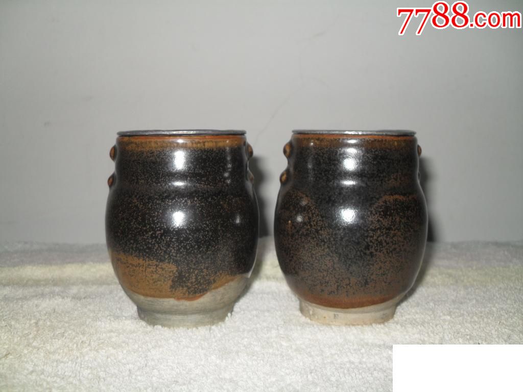 鳝鱼青,草金釉,蟋蟀带罐一对_价格5000元【春风得意楼杂玩天地】_第1