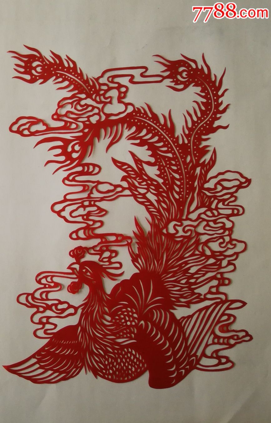 传统剪纸龙凤呈祥(单品凤)