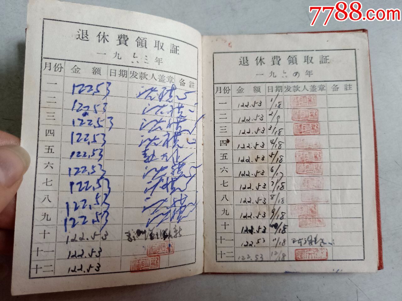 上海市国营和公私合营企业中私立人员退休证