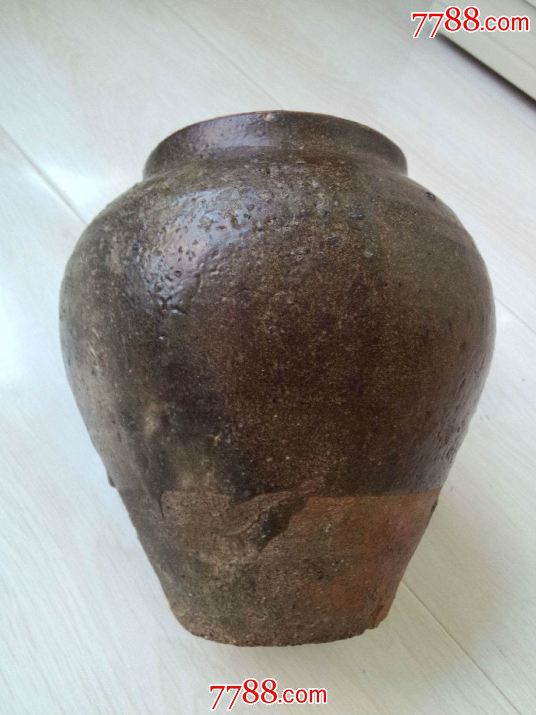 辽金时期好品大号茶叶末釉罐
