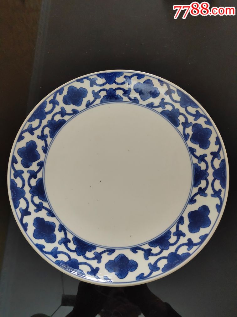五十年代建国瓷海棠花卉纹大号盘