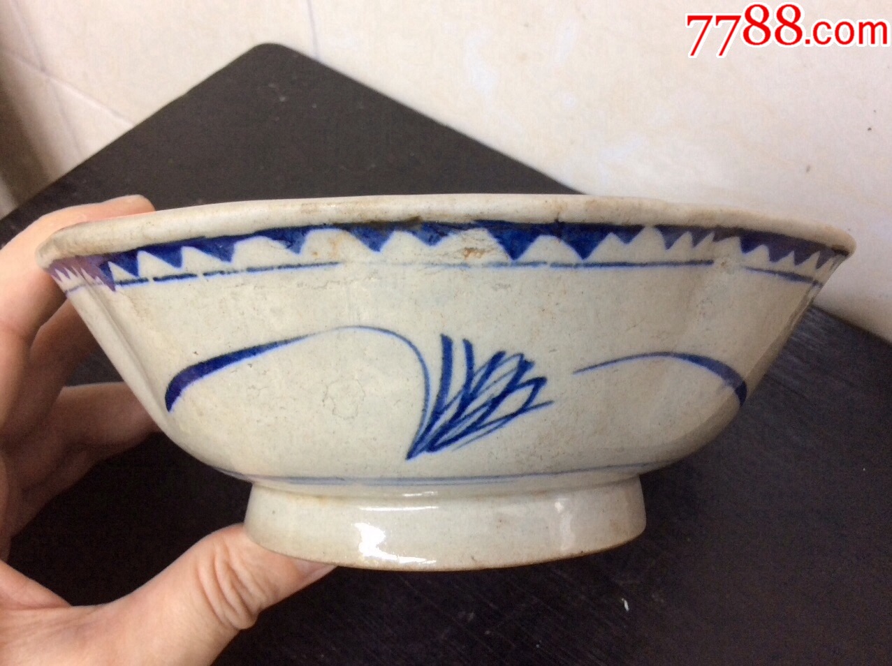 民国葵口青花碗