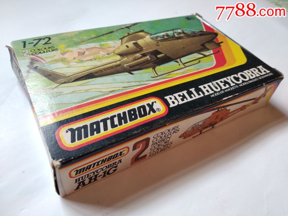 89版上海环球火柴盒美国ah1g眼镜蛇武直机模型