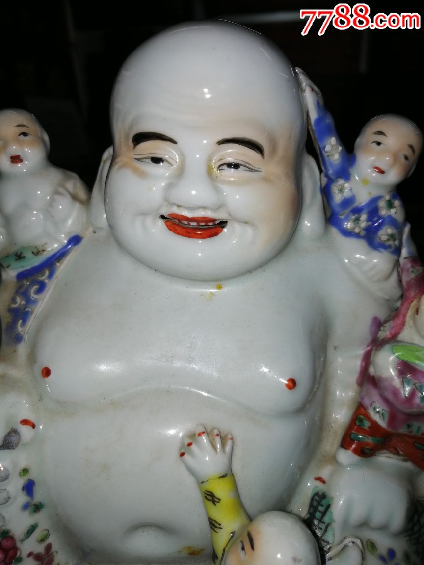 正宗民国名家朱茂盛款笑罗汉[强]