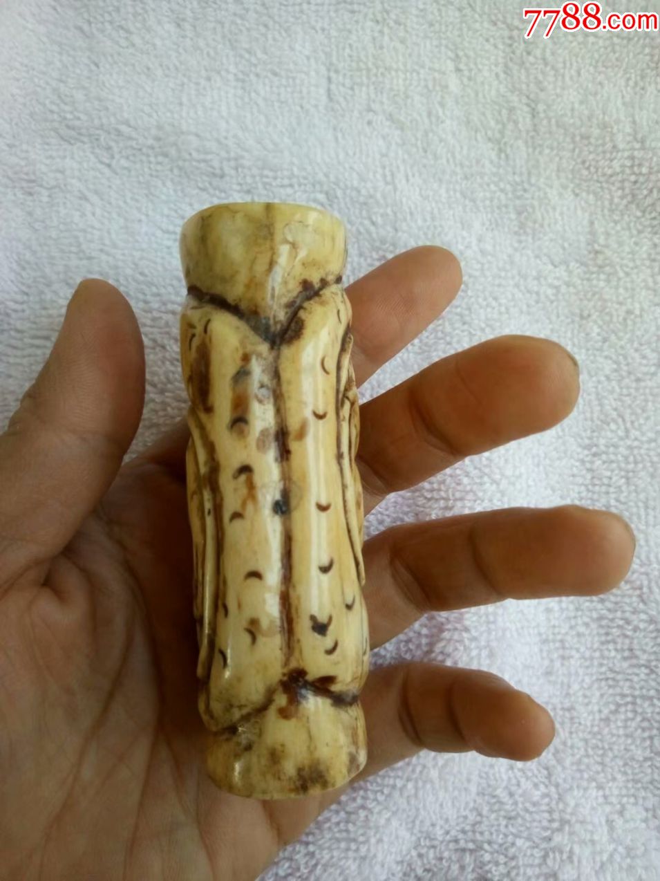 骨雕把件,古董老物件