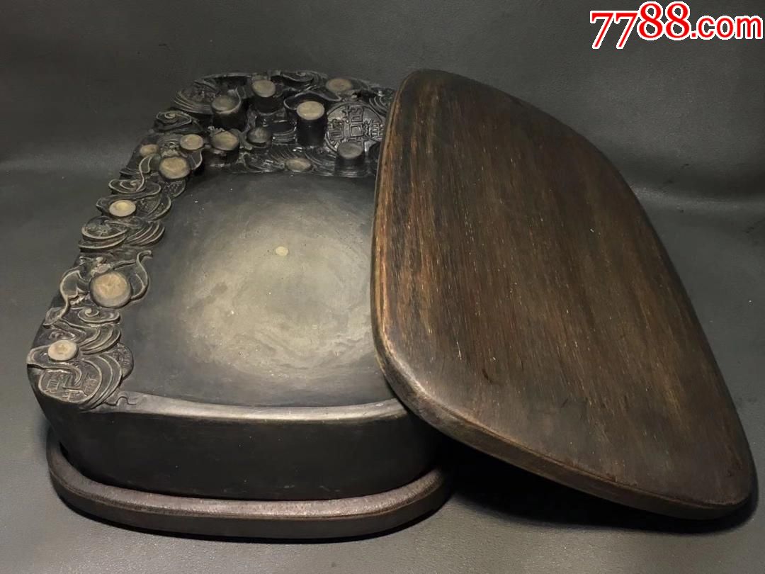 旧藏老砚,多眼梅花坑端砚