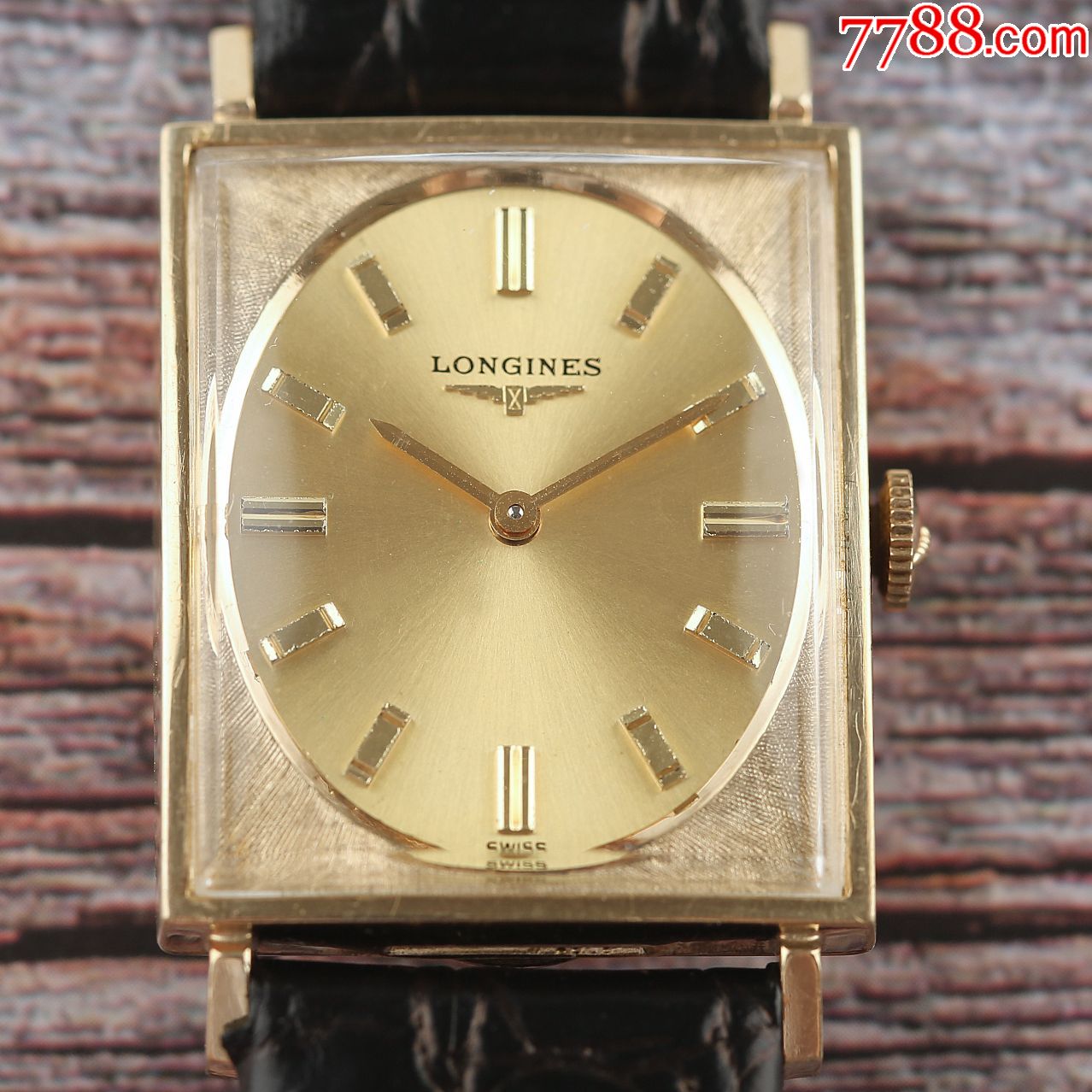 瑞士浪琴古董表金方砖官财款压花金纹鹅蛋老妖物528金字甲板