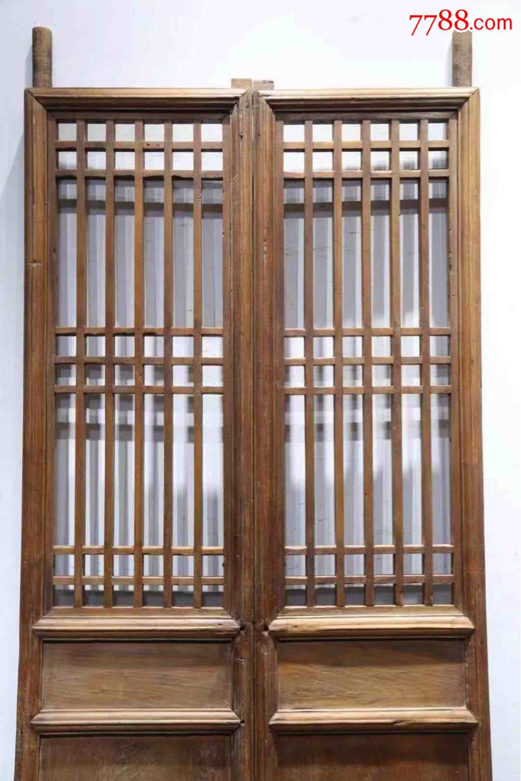 清代楠木门扇一对