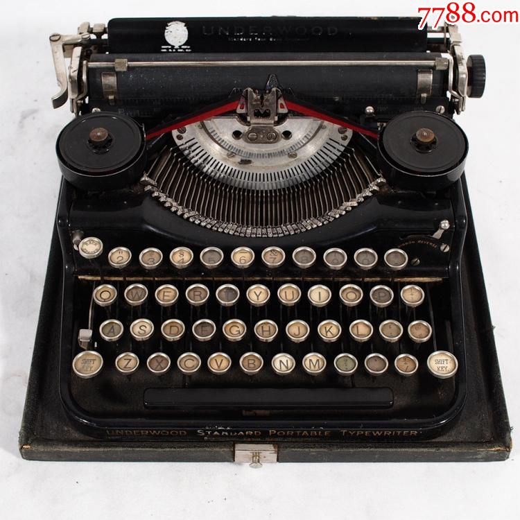 1920年代美国古董机械老式打字机安德伍德underwood8品京紫款前身