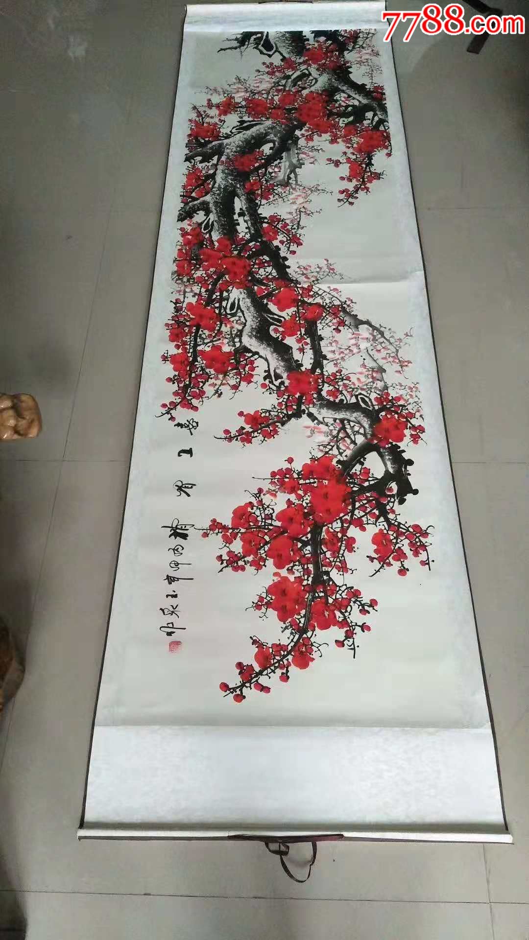 玉泉手绘画一幅喜上眉梢画工精美形象逼真栩栩如生