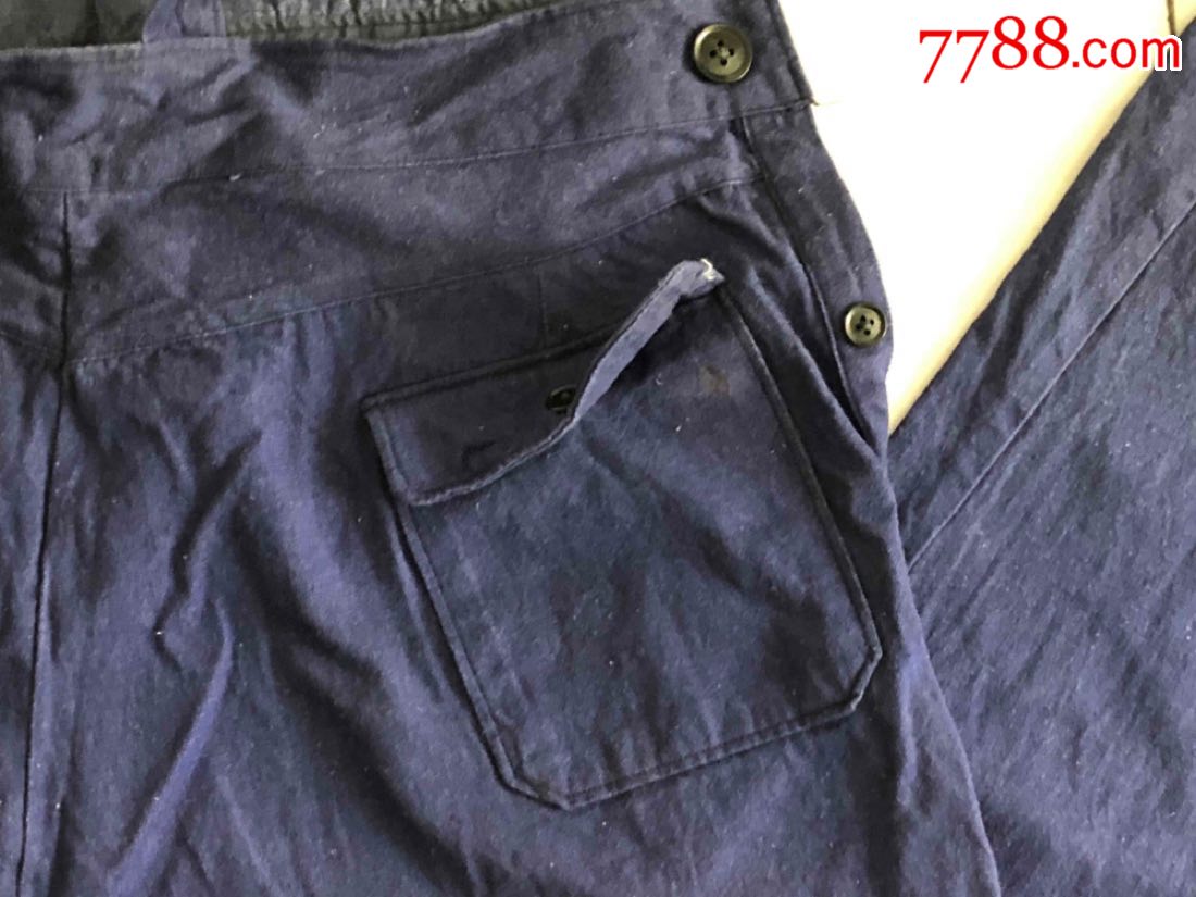 文革劳动布背带裤