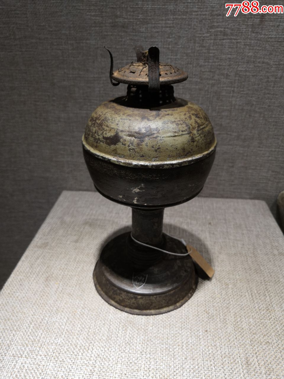 红色收藏抗战时期国军遗留上海保安兵工厂生产的原漆煤油灯原品保真