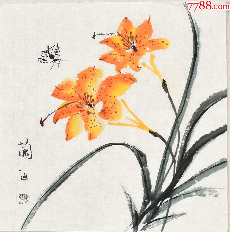 当代著名画家杨老师小品花鸟画gh03611