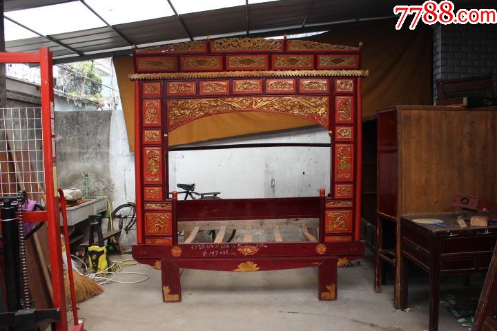 俗老物件老旧家具东阳老床架子床千工床古董古玩收藏品