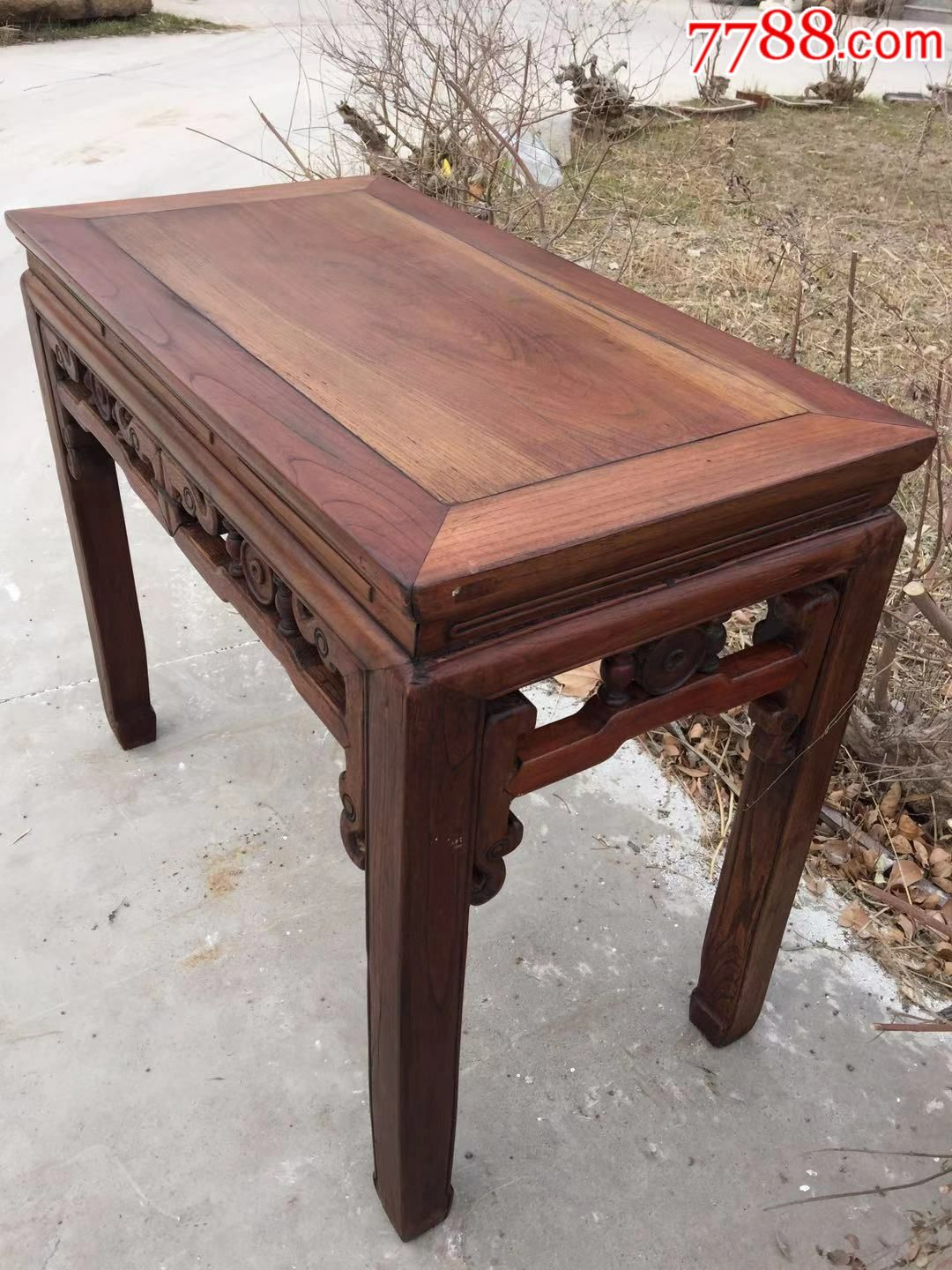 民国榉木条桌半桌老桌子老家具民俗装饰佳品