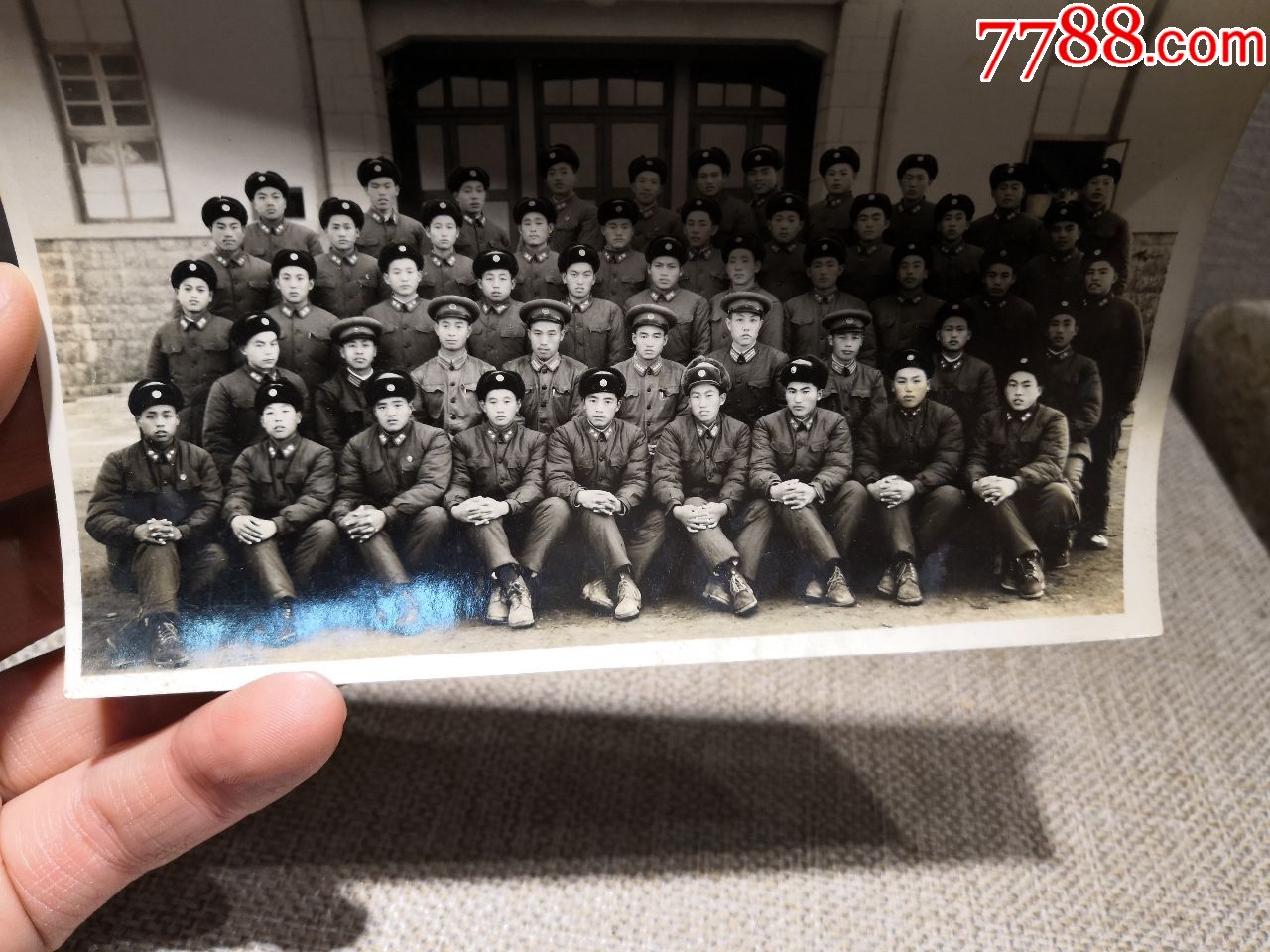 怀旧老照片收藏1958年于山东莱阳拍摄的队集体合影原版包老