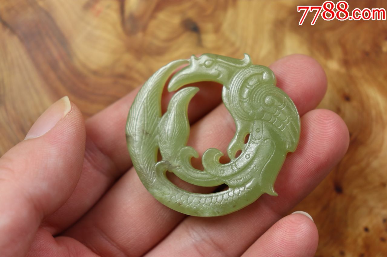 文物商店旧藏和田黄玉凤凰玉佩