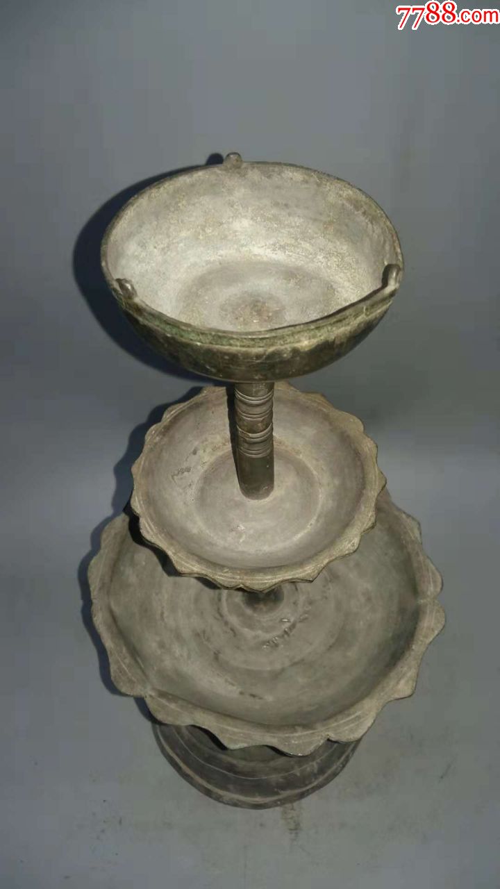 老锡蜡台一只