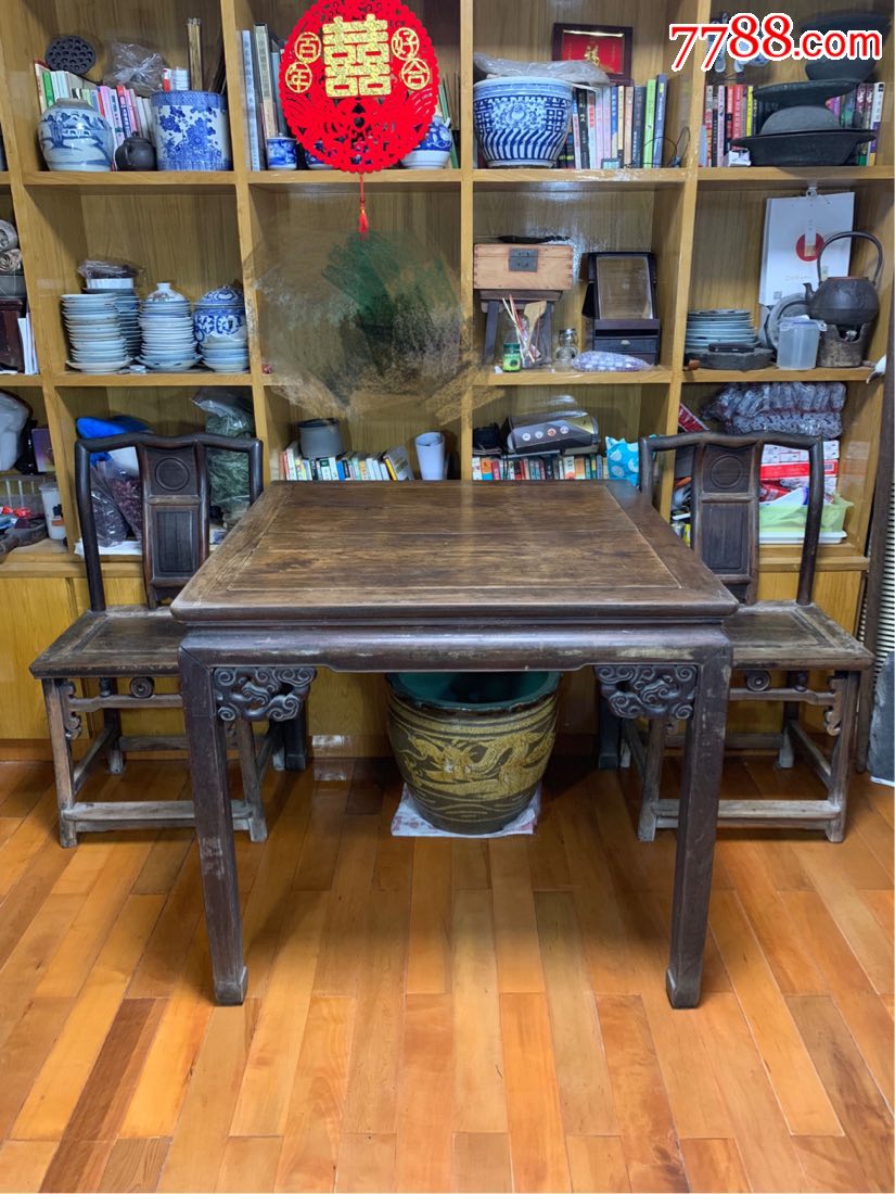 古董古玩收藏杂项清代榉木桌子方桌八仙桌家具木器-价格:8500元-se63008376-木桌/几/案-零售-7788收藏__收藏热线