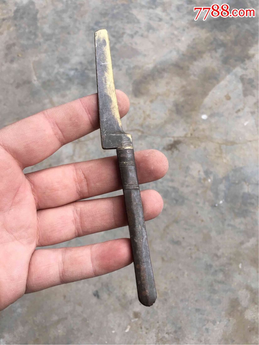 晚清民国时期手工铜小刀