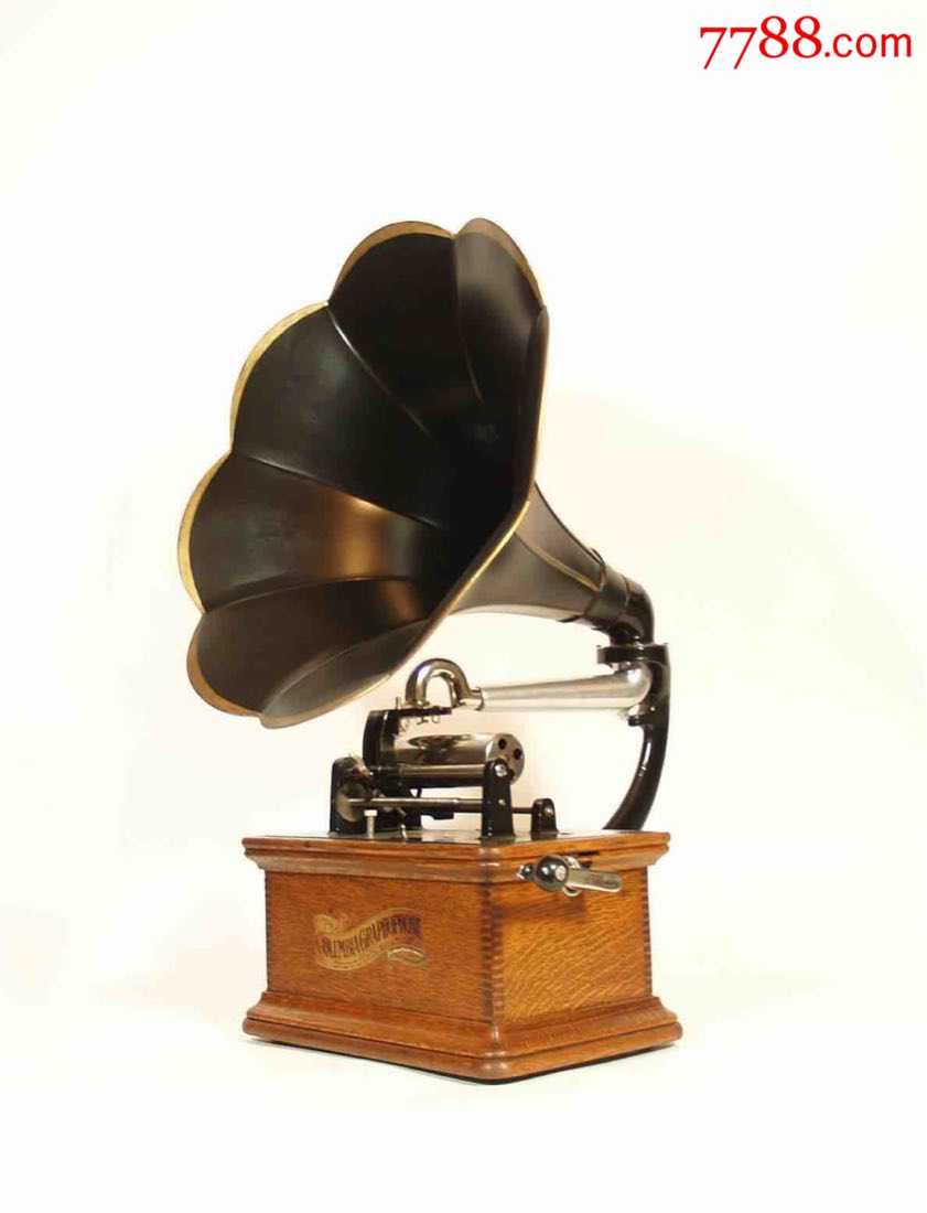 1908年哥伦比亚蜡筒式留声机成色好到爆它要早于黑胶留声机已经100多