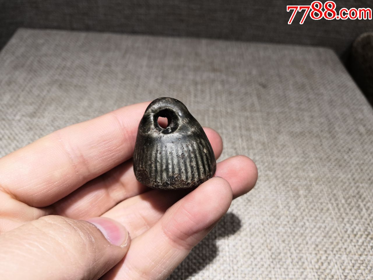 怀旧老秤砣收藏唐代陶质馒头权秤砣包老