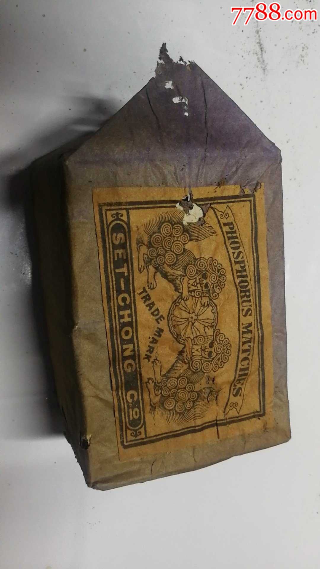 民国上海汉口双狮火柴盒一包12盒,带中标