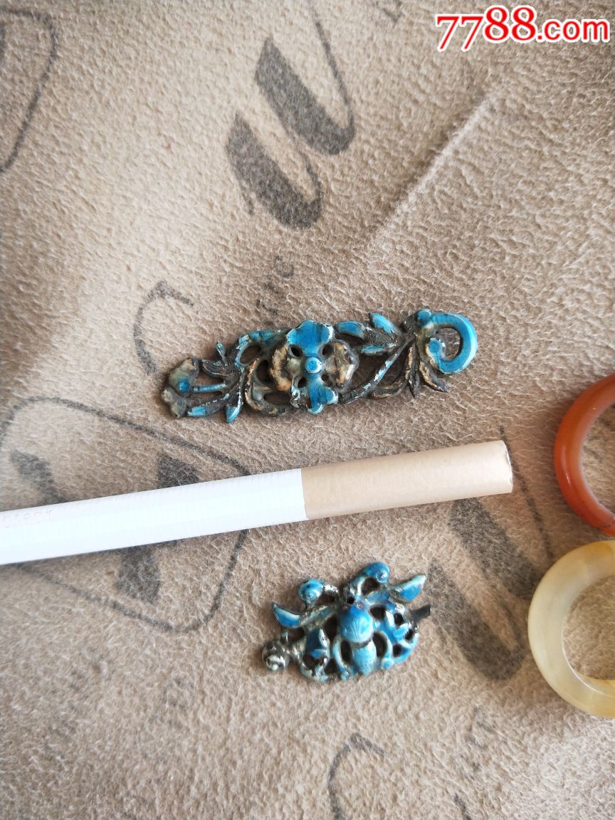 烧蓝发簪2个_发卡/发饰_民俗古玩杂项一手店【7788收藏__收藏热线】