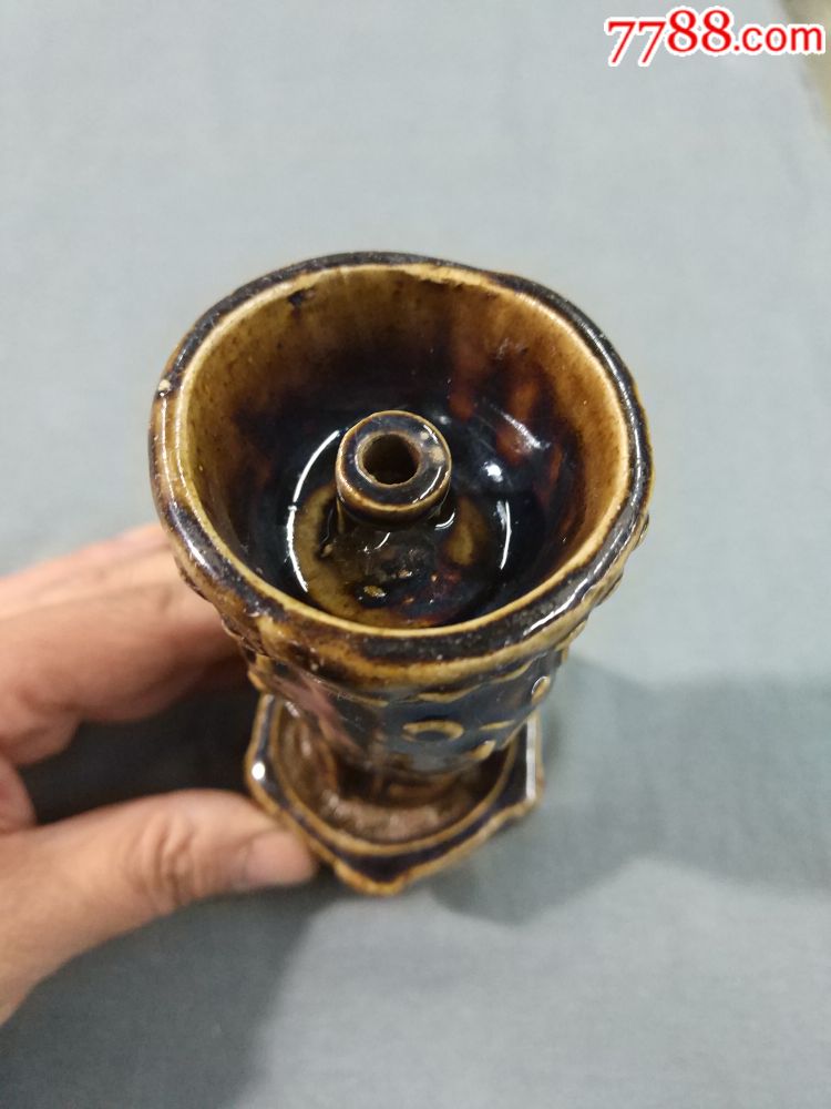 元代磁州窑小油灯