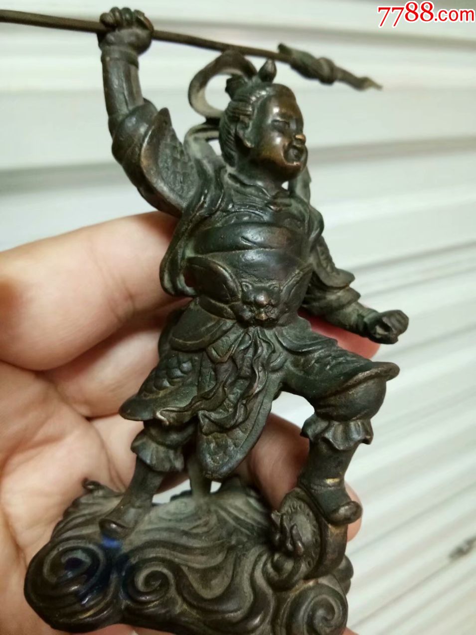 清代哪吒铜像